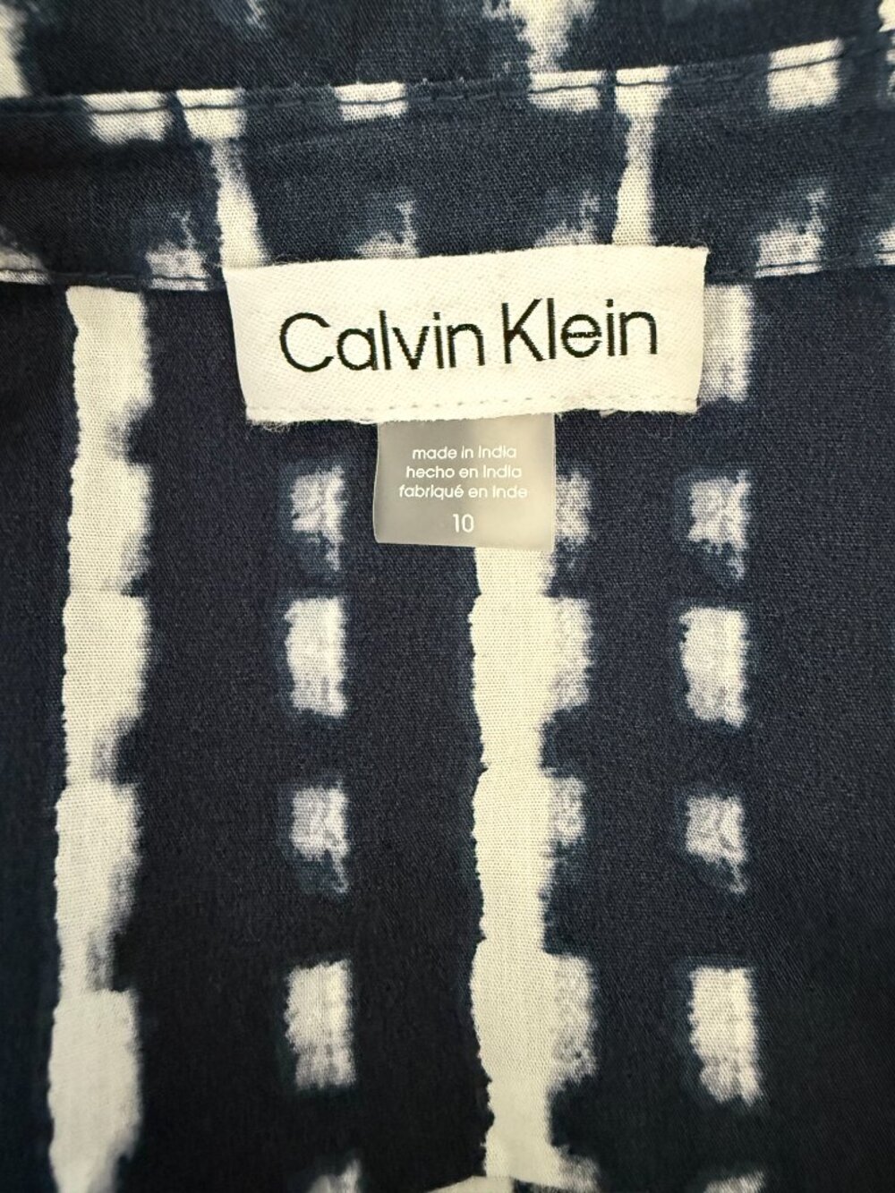 NWT Calvin Klein 100% Cotton Belted Sleeveless Shirt Midi Dress Size 10 - Picture 14 of 14